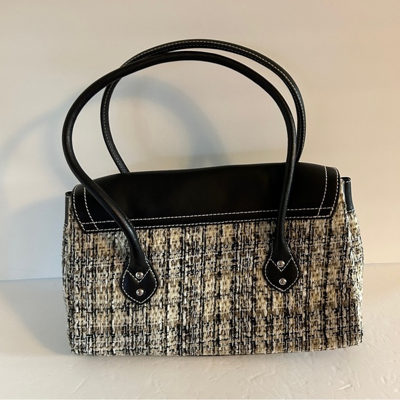 Currency by Helen Welsh Faux Tweed Black Handbag - Picture 3 of 5